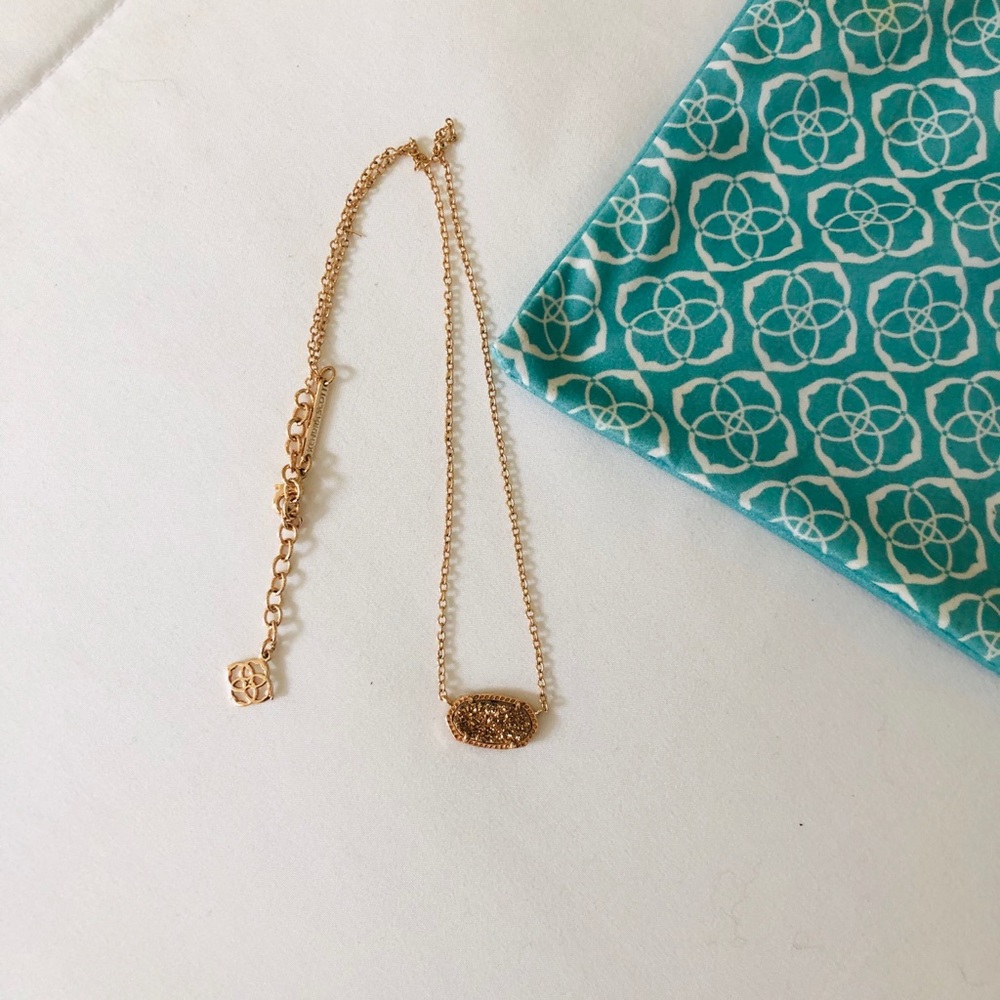 Kendra Scott Elisa Necklace In Rose Gold Drusy